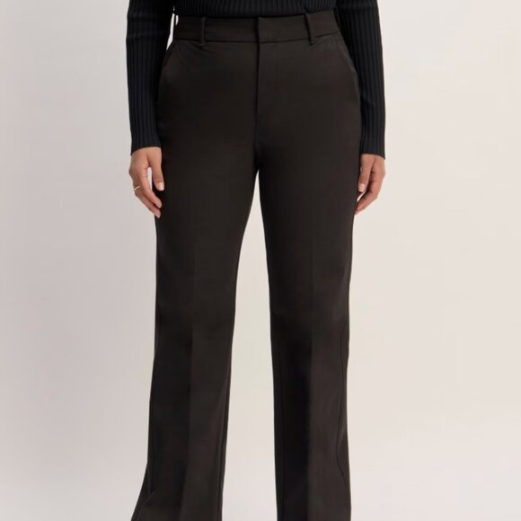 Everlane The Bi-Stretch Flare Pant Cotton Blend Trousers Black Size 8 NWOT - Picture 3 of 14